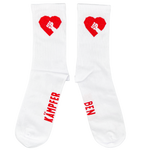 Lade das Bild in den Galerie-Viewer, Ben Zucker Socken ‚Kämpferherz‘, weiß
