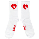 Lade das Bild in den Galerie-Viewer, Ben Zucker Socken ‚Kämpferherz‘, weiß

