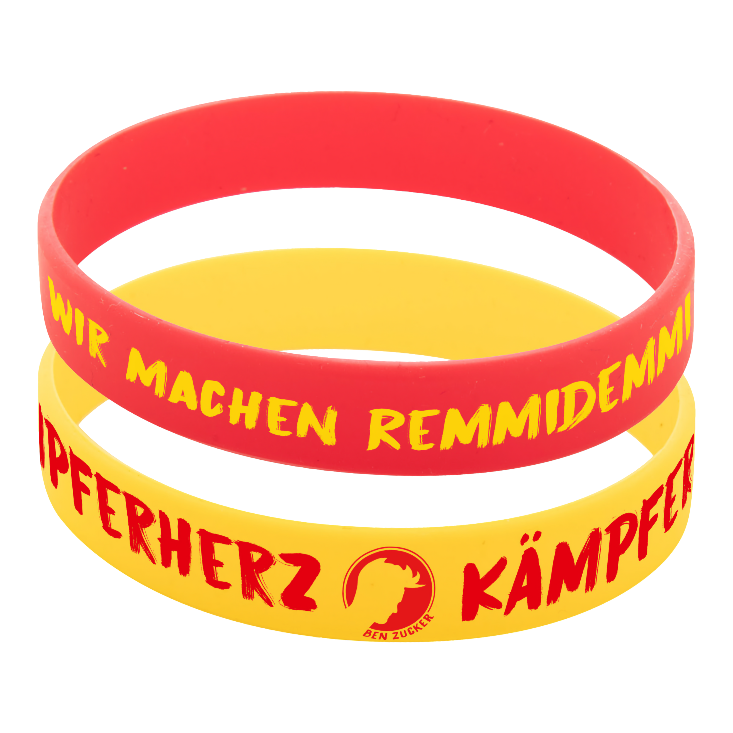 Ben Zucker Silikonarmband 2er Set 'Kämpferherz'