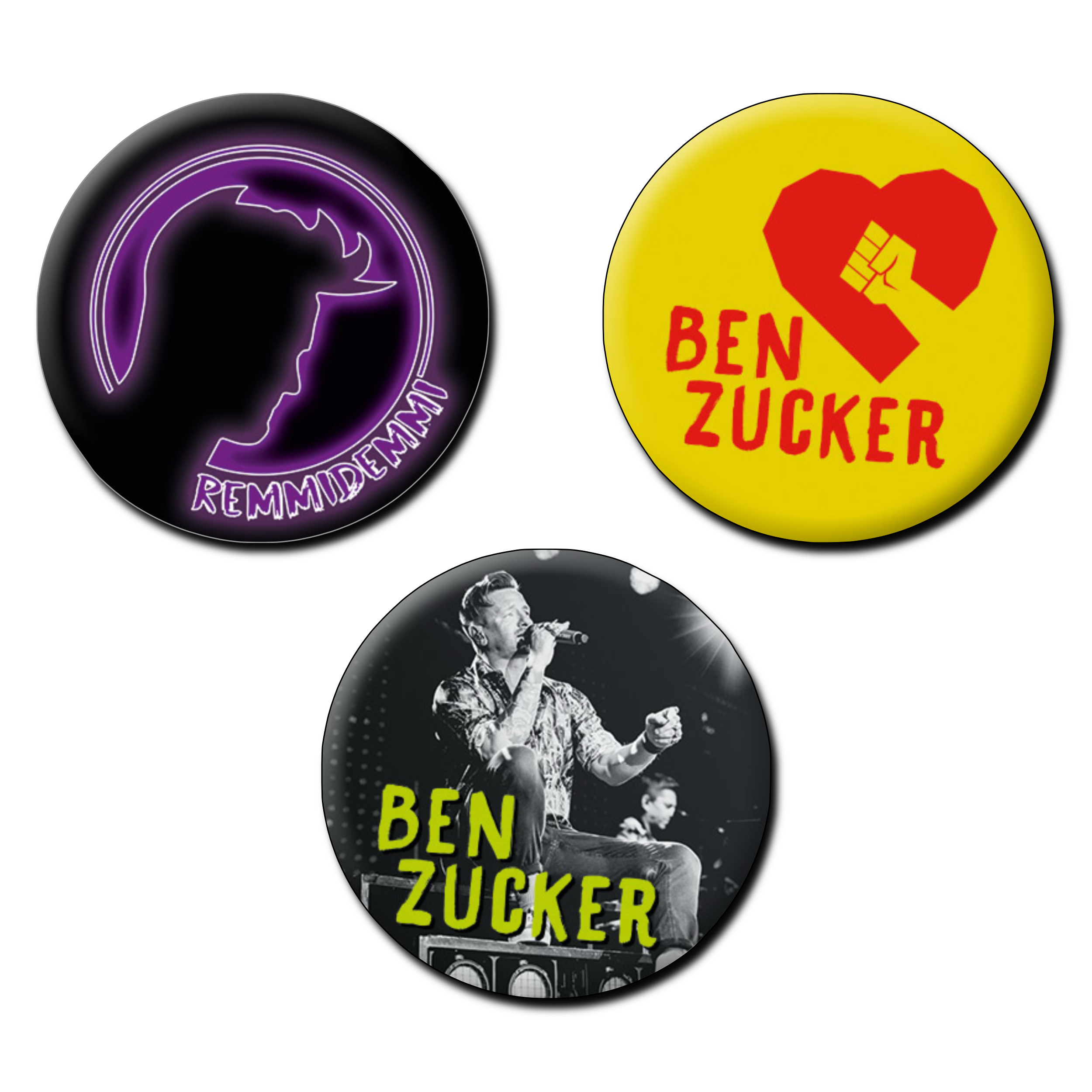 Ben Zucker Button Set 'Kämpferherz'