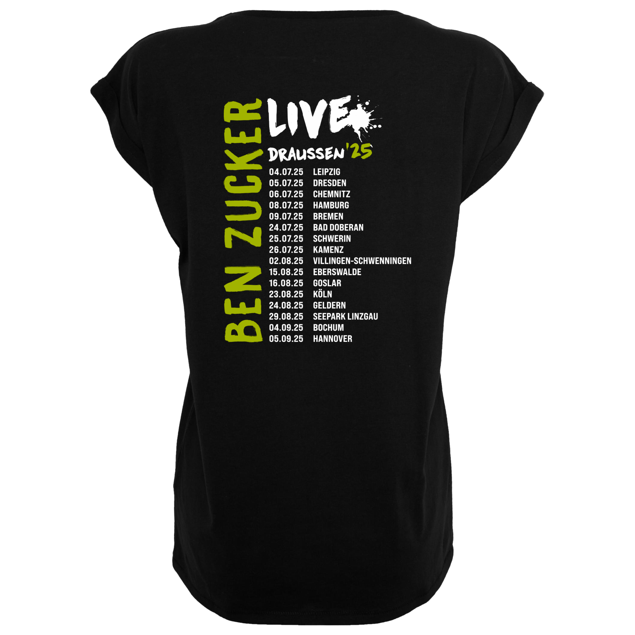 Ben Zucker Damen T-Shirt 'Draussen Live 25'