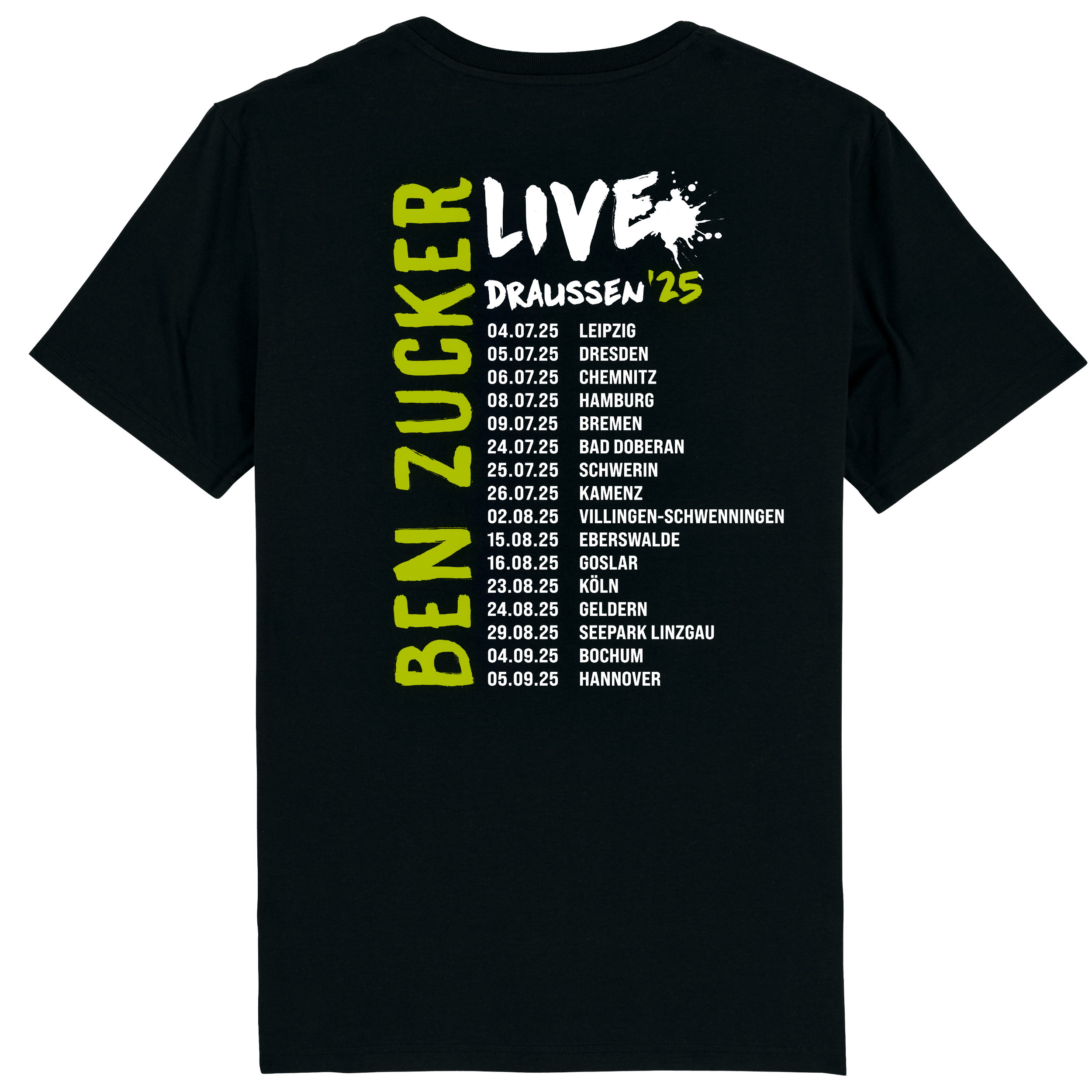 Ben Zucker Herren T-Shirt 'Draussen Live 25'