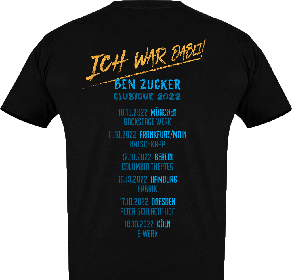 Ben Zucker Herren Tour Shirt 'Clubtour 22'